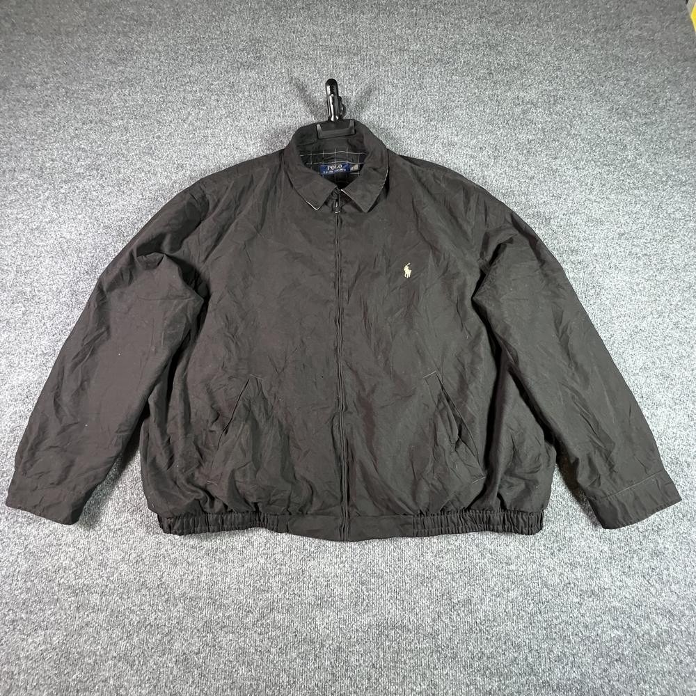 Polo Ralph Lauren Windbreaker Jacket Men's 3XB Black Polyester Pony Full-Zip